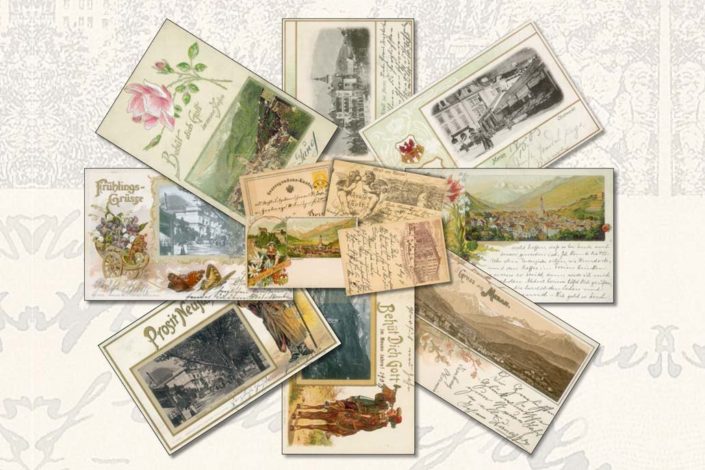 kallmuenz_Ausstellung_Meran1900-1930 Historische Postkarten von Meran